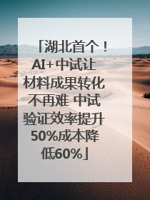 湖北首个！AI+中试让材料成果转化不再难 中试验证效率提升50%成本降低60%