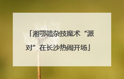 湘鄂赣杂技魔术“派对”在长沙热闹开场