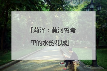 菏泽：黄河臂弯里的水韵花城