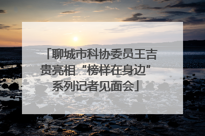 聊城市科协委员王吉贵亮相“榜样在身边”系列记者见面会