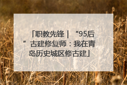 职教先锋｜“95后”古建修复师：我在青岛历史城区修古建