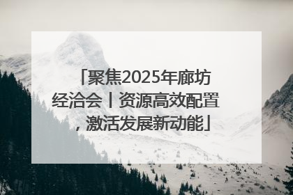 聚焦2025年廊坊经洽会丨资源高效配置，激活发展新动能