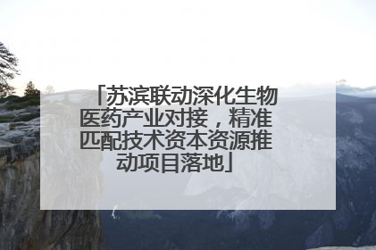 苏滨联动深化生物医药产业对接，精准匹配技术资本资源推动项目落地