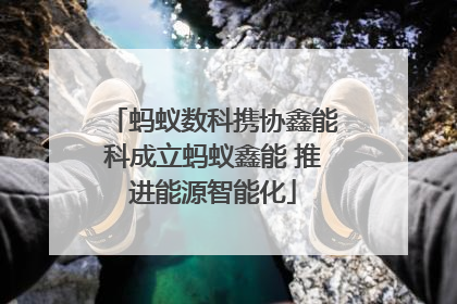 蚂蚁数科携协鑫能科成立蚂蚁鑫能 推进能源智能化