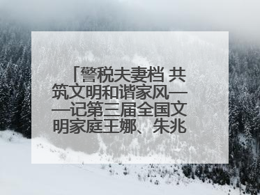 警税夫妻档 共筑文明和谐家风——记第三届全国文明家庭王娜、朱兆鹏家庭