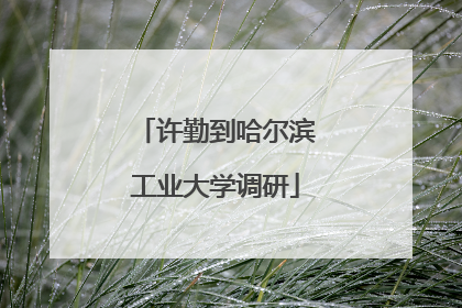 许勤到哈尔滨工业大学调研