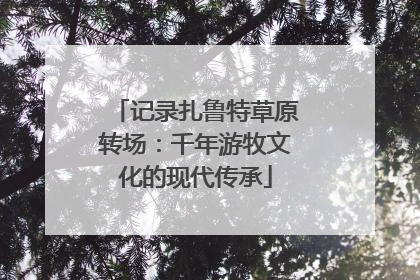 记录扎鲁特草原转场：千年游牧文化的现代传承
