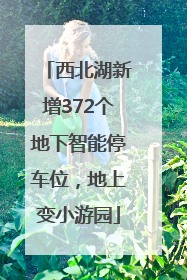 西北湖新增372个地下智能停车位，地上变小游园