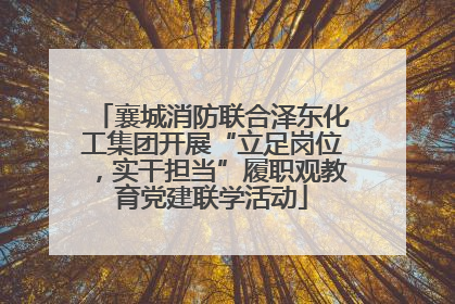 襄城消防联合泽东化工集团开展“立足岗位，实干担当”履职观教育党建联学活动