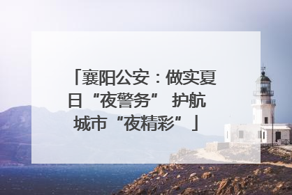 襄阳公安：做实夏日“夜警务” 护航城市“夜精彩”