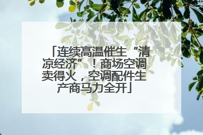 连续高温催生“清凉经济”！商场空调卖得火，空调配件生产商马力全开