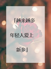 越来越多年轻人爱上新乡