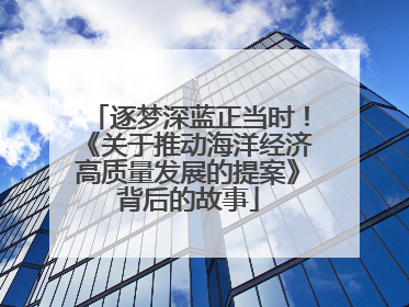 逐梦深蓝正当时！《关于推动海洋经济高质量发展的提案》背后的故事