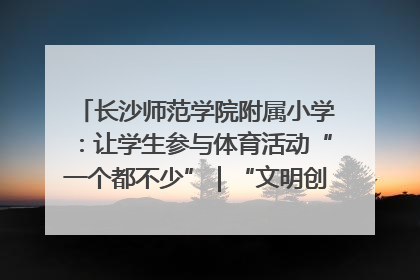 长沙师范学院附属小学：让学生参与体育活动“一个都不少”｜“文明创建耀三湘”专栏