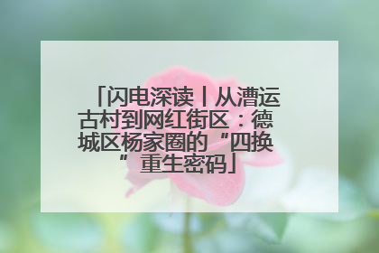 闪电深读丨从漕运古村到网红街区：德城区杨家圈的“四换”重生密码