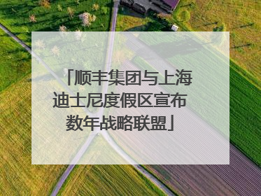 顺丰集团与上海迪士尼度假区宣布数年战略联盟