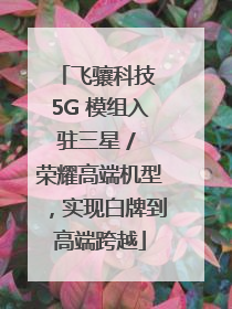 飞骧科技 5G 模组入驻三星 / 荣耀高端机型，实现白牌到高端跨越