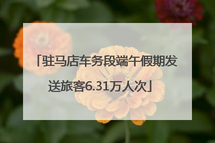 驻马店车务段端午假期发送旅客6.31万人次