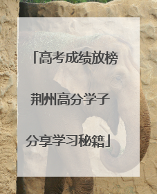 高考成绩放榜 荆州高分学子分享学习秘籍
