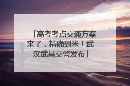 高考考点交通方案来了，精确到米！武汉武昌交警发布