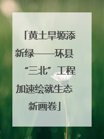 黄土旱塬添新绿——环县“三北”工程加速绘就生态新画卷