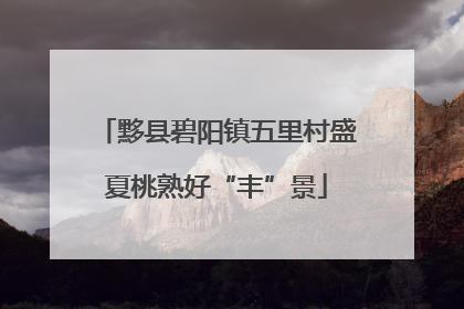 黟县碧阳镇五里村盛夏桃熟好“丰”景
