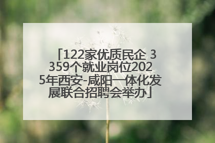 122家优质民企 3359个就业岗位2025年西安-咸阳一体化发展联合招聘会举办