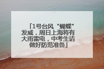 1号台风“蝴蝶”发威，周日上海将有大雨雷电，中考生请做好防范准备