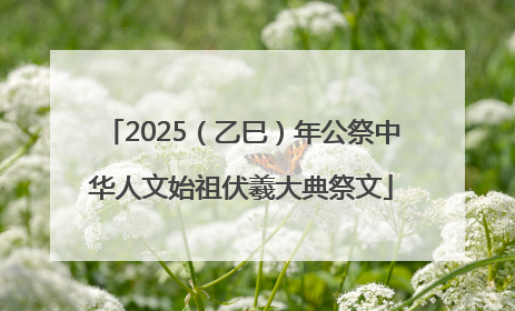 2025（乙巳）年公祭中华人文始祖伏羲大典祭文