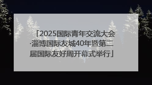 2025国际青年交流大会·淄博国际友城40年暨第二届国际友好周开幕式举行
