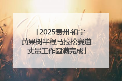 2025贵州·镇宁黄果树半程马拉松赛道丈量工作圆满完成