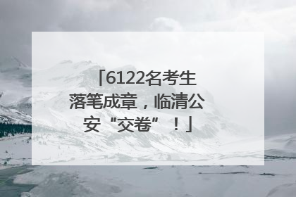 6122名考生落笔成章，临清公安“交卷”！