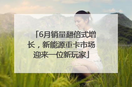6月销量翻倍式增长，新能源重卡市场迎来一位新玩家